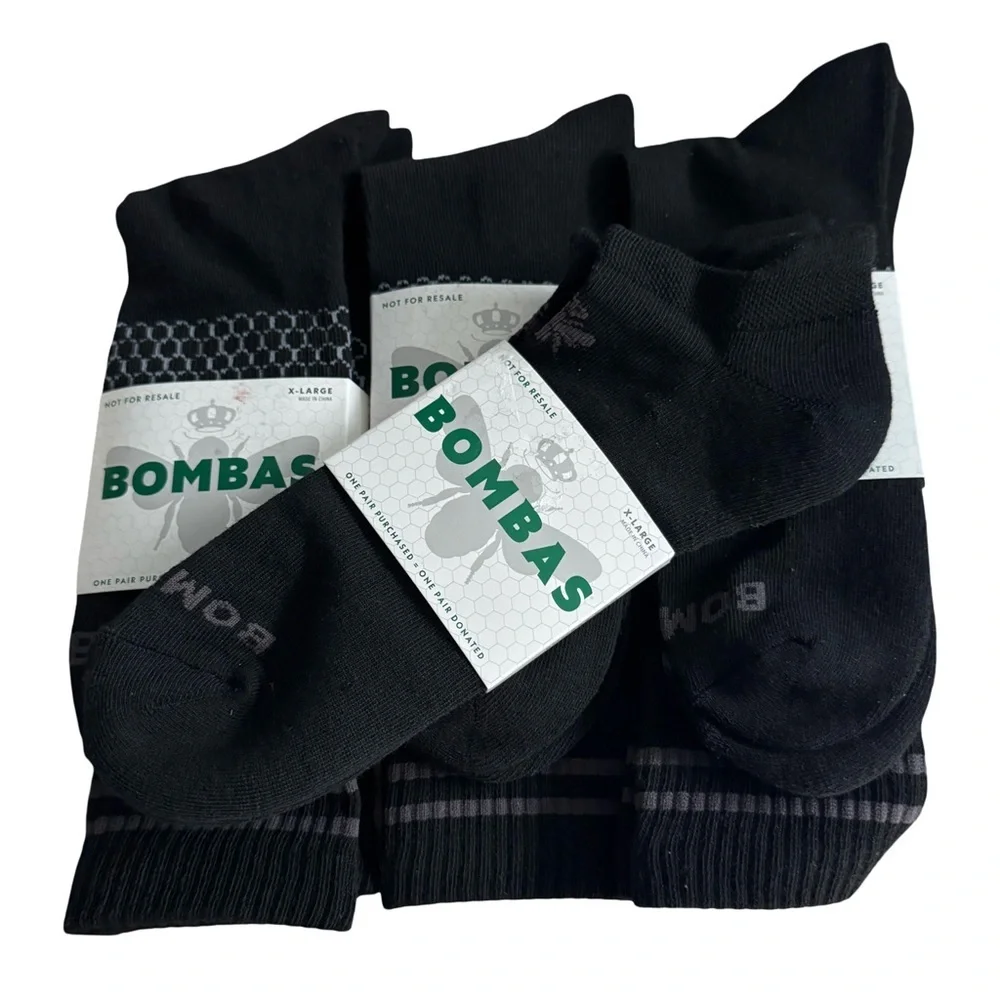 Pack of 4 Bombas Calf & Ankle Socks Size XL